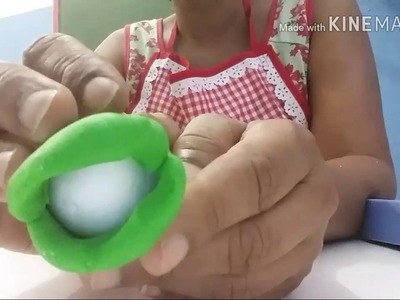 DIY-Encapamento de Bolinhas com Biscuit.