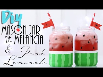 DIY: Mason Jar de Melancia + Receita de Pink Limonade!
