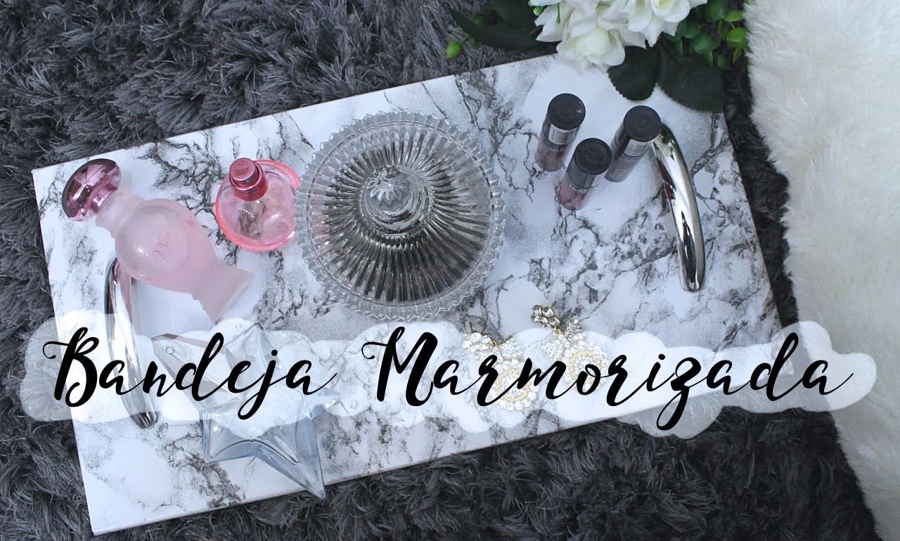 DIY: BANDEJA MARMORIZADA POR MENOS DE R$ 10,00 - ESTILO TUMBLR l Ale Bittencourt