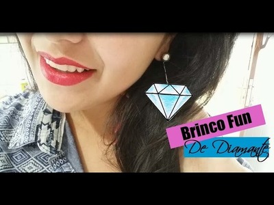DIY Brinco Fun de Diamante Feito com CD | Brinco das Gringas