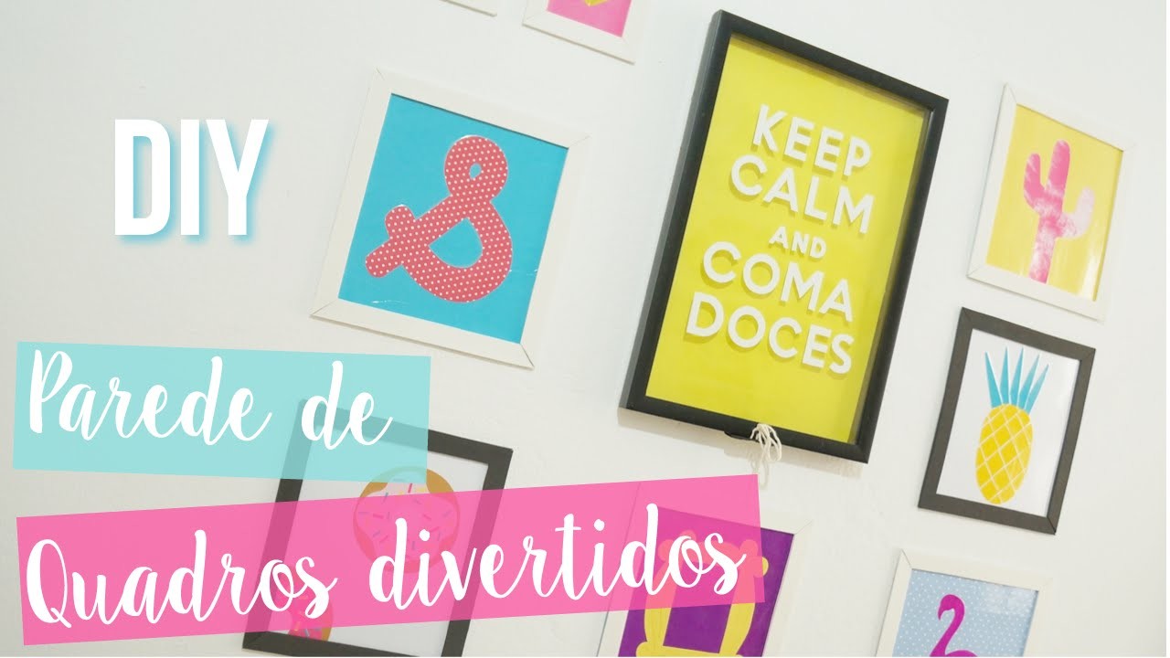 DIY(Faça você mesmo) Parede de quadros divertidos