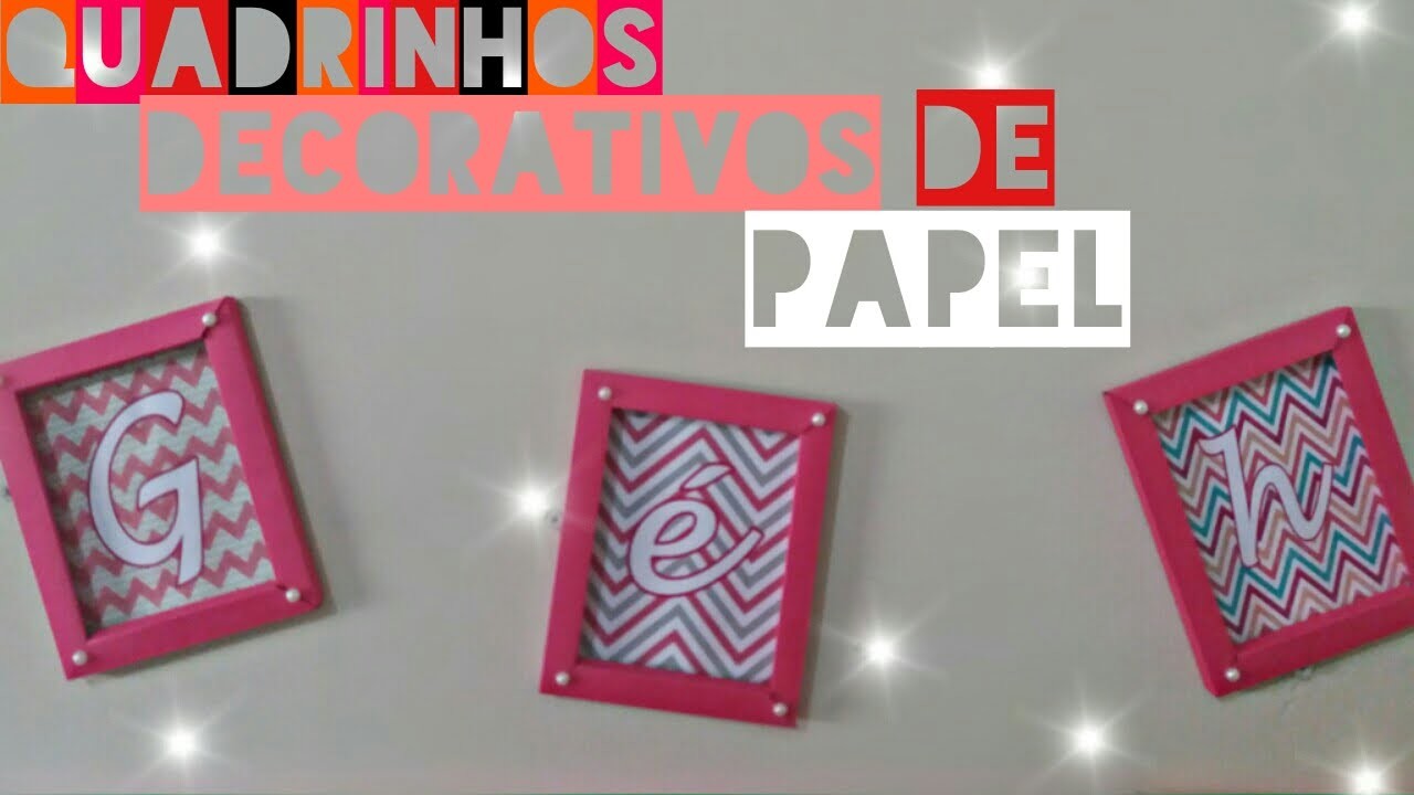 DIY: Quadrinhos decorativos feitos de papel|#GéhDecora
