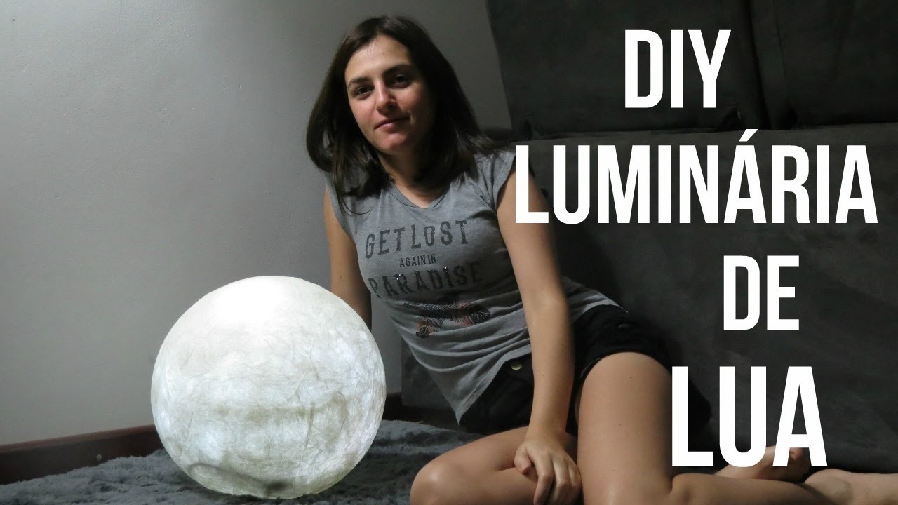 DIY - Luminária de Lua cheia - por Diane Silva