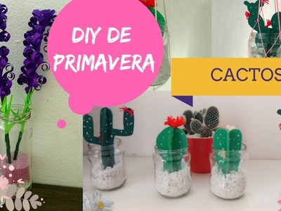 DIY PRIMAVERA- CACTOS DE E.V.A- E JACINTOS#AryanneAndrade