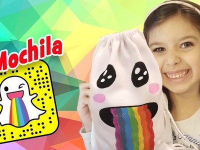 Mochila Snapchat. Como Fazer. DIY com Sarinha