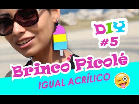 Brinco de Picolé de EVA = acrílico Funny earrings DIY brincos TIPO brinco de pompom e brinco de boca
