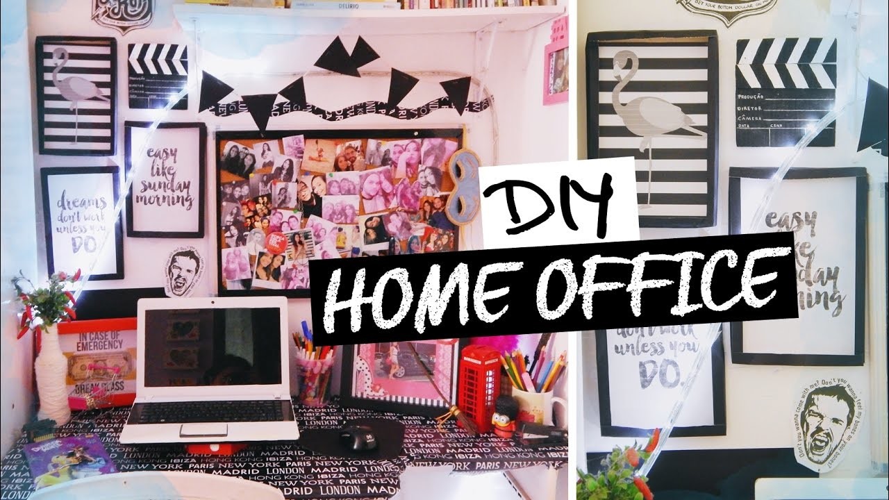 DIY: Ideias de decoração para o Home Office  (preto e branco)