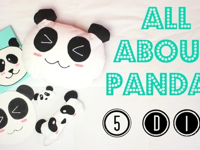 DIY Pandas! (Quadrinho, Almofada, Marcador de Página, Mouse Pad e Máscara de Dormir) | Larissa Vale