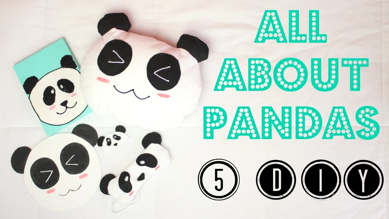 DIY Pandas! (Quadrinho, Almofada, Marcador de Página, Mouse Pad e Máscara de Dormir) | Larissa Vale