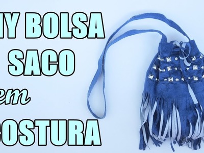 DIY: Tecido + Spike + Cola E6000 original = Bolsa Saco PAP Feat. Suellen Redesign