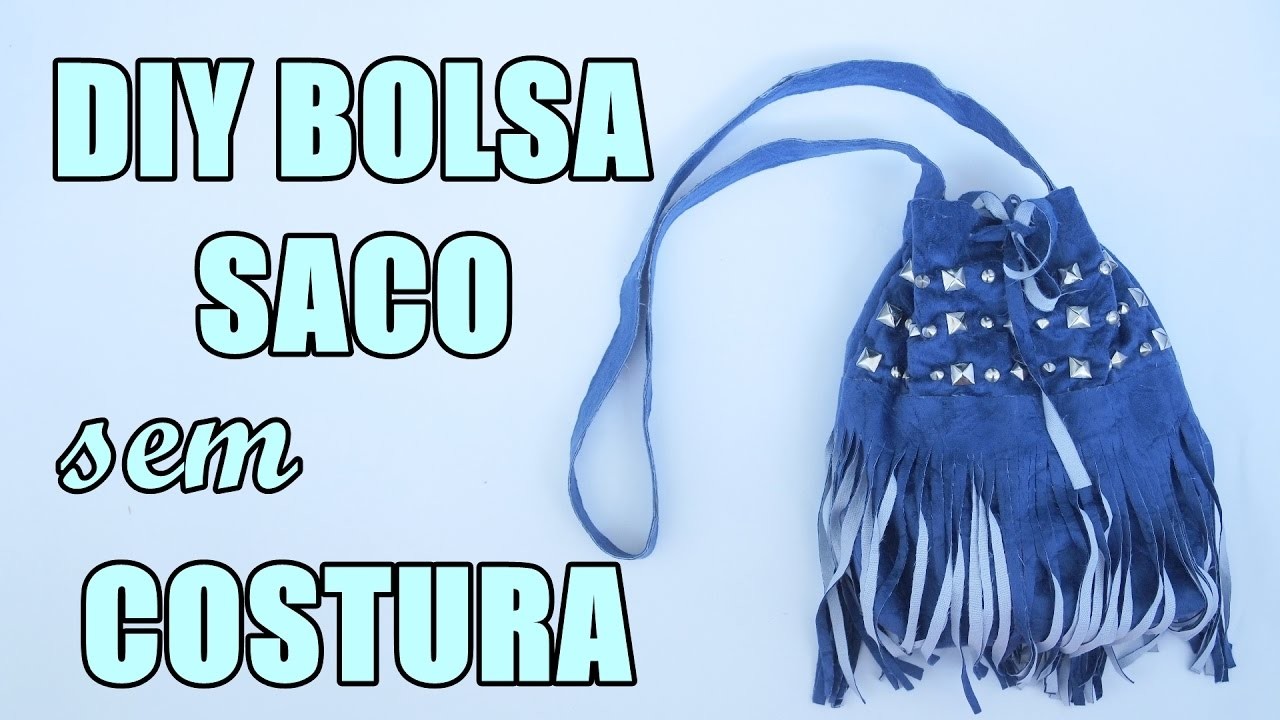 DIY: Tecido + Spike + Cola E6000 original = Bolsa Saco PAP Feat. Suellen Redesign