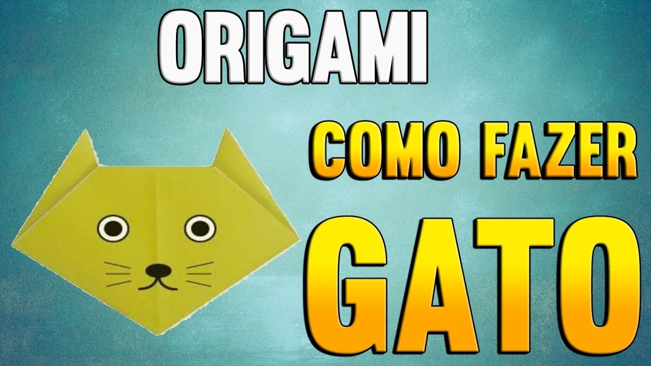 Como Fazer uma Cabeça de GATO de Origami - Passo a Passo - Paper Folding CAT