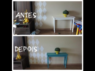 Decor DIY Sala da Camis! #1 Losangos de Vinil e Aparador Turquesa