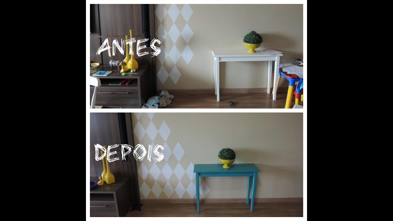 Decor DIY Sala da Camis! #1 Losangos de Vinil e Aparador Turquesa