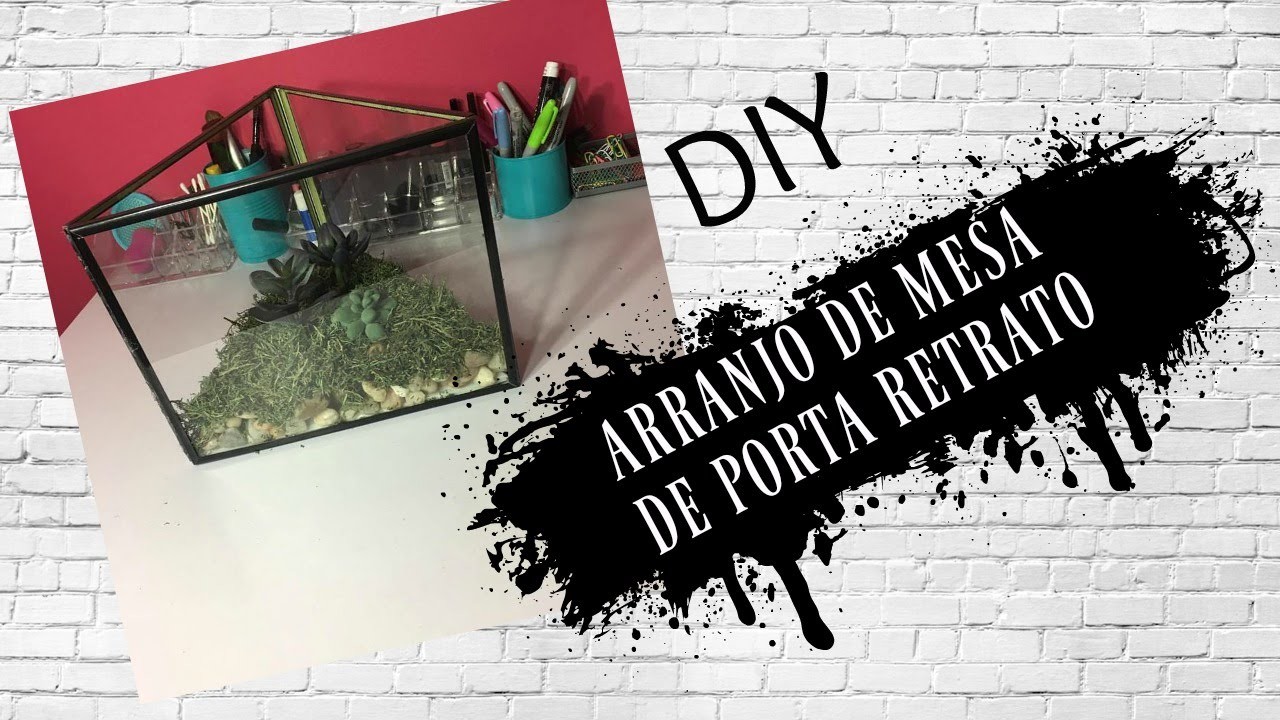 DIY- Arranjo de mesa feito de porta retrato