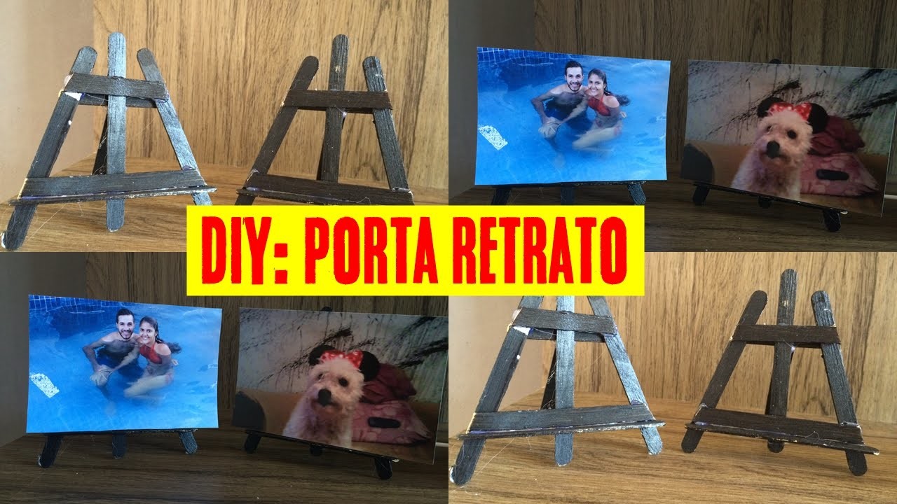 DIY. COMO FAZER UM PORTA RETRATO COM PALITOS DE PICOLÉ