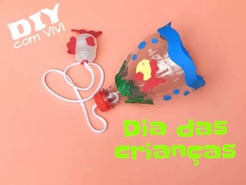 DIY Dia da Criança. Brinquedo com material reciclado - BILBOQUÊ