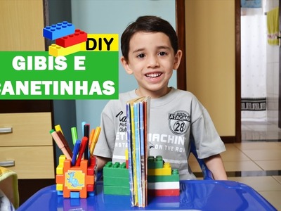 DIY - Porta gibis e canetinhas - Especial Dia das Crianças
