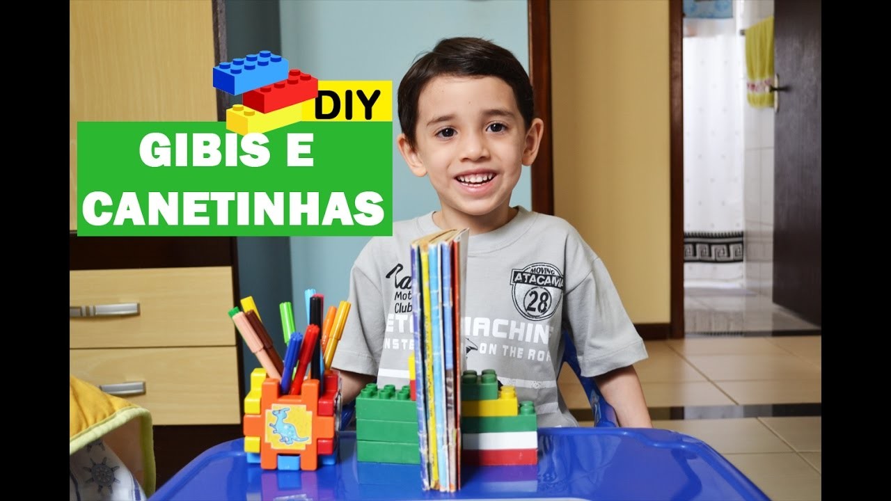 DIY - Porta gibis e canetinhas - Especial Dia das Crianças