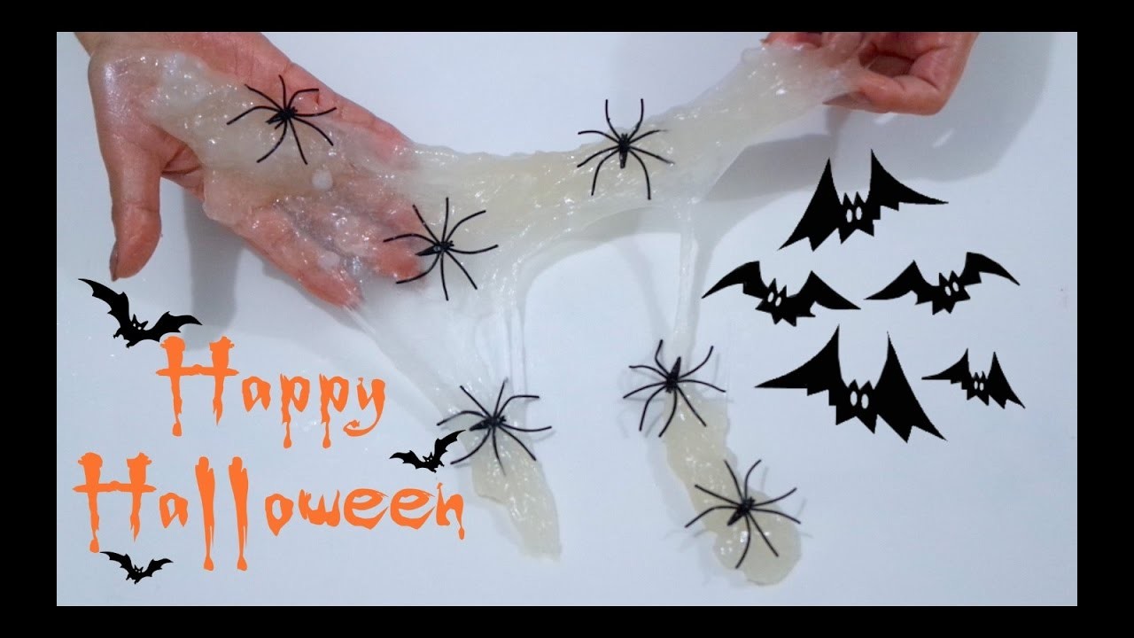 DIY: Slime Teia de Aranha Inspiração de Halloween