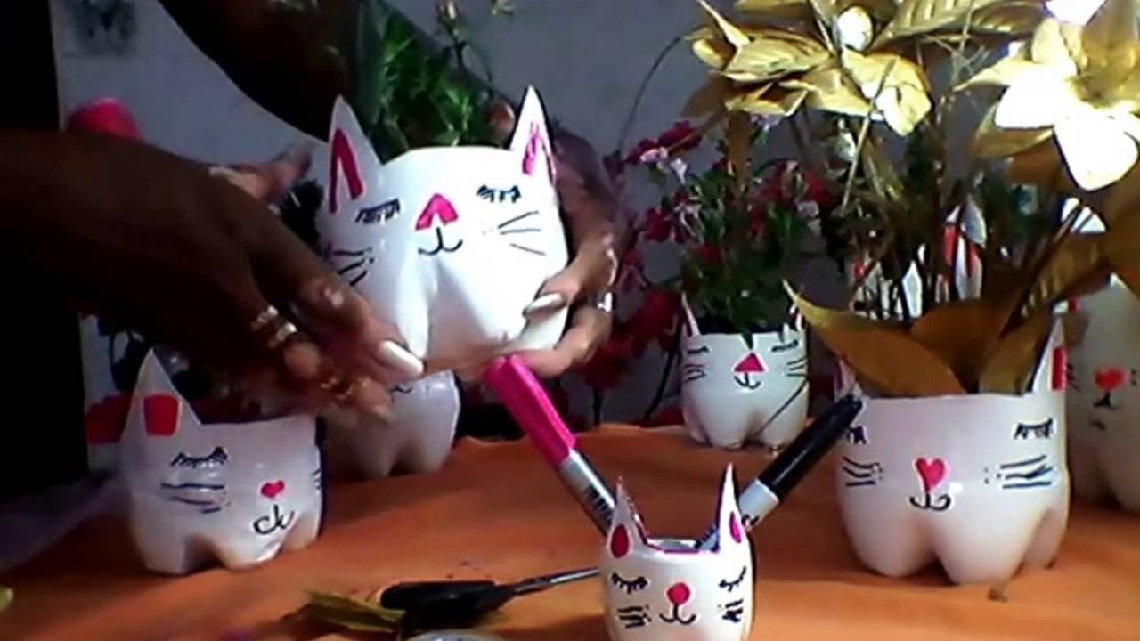 DIY: Vaso de planta feito d GARRAFA PET