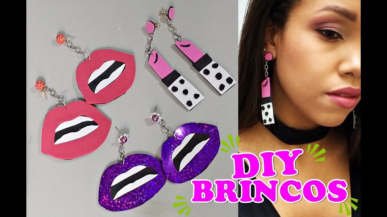 DIY: Brincos estilosos (Gastando menos de 5,00 reais)