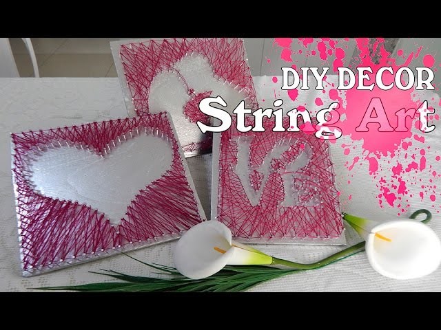 DIY DECOR :Quadros String Art    #projetodecorar