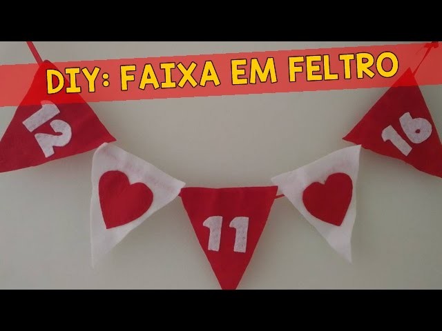 DIY: Faixa com inicial ou data