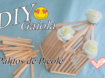 Gaiola com Palitos de Picolé | DIY