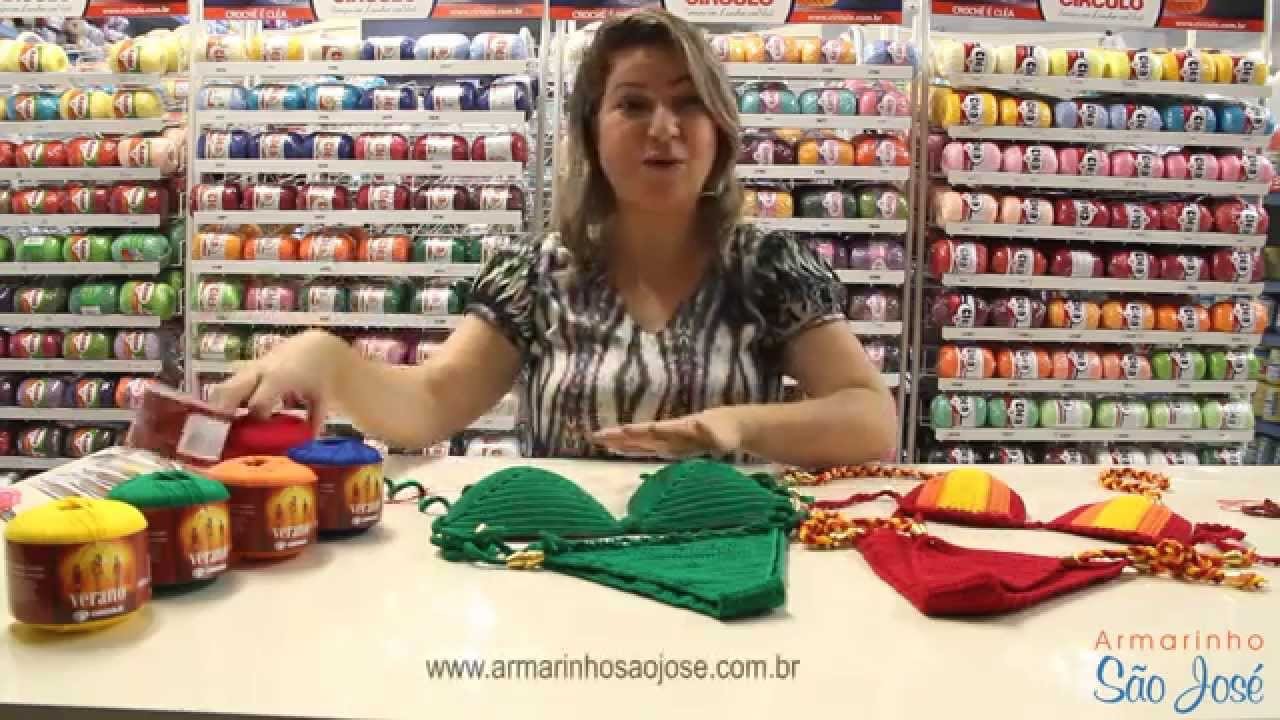 Biquíni de crochê com Verano - por Simone Eleotério no Armarinho São José