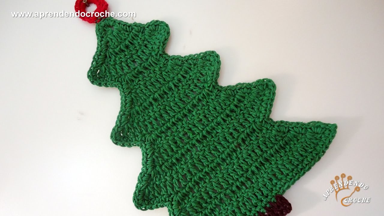 Enfeite de Porta Crochê Pinheiro de Natal - Aprendendo Croche