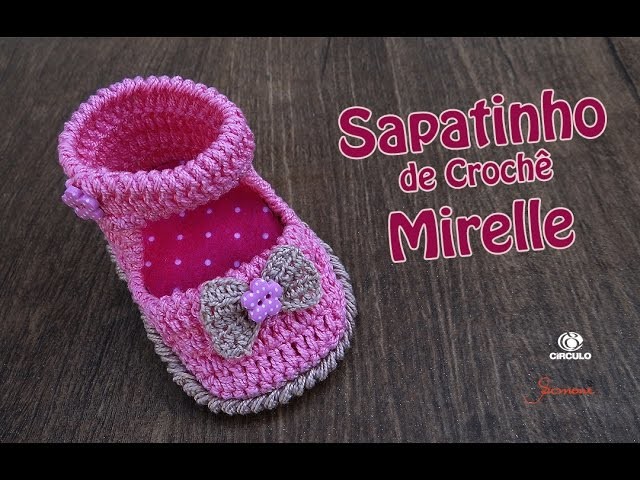 Sapatinho de Crochê Mirelle Bebê | 1 à 3 meses | Parte 2 | Simone Eleoterio