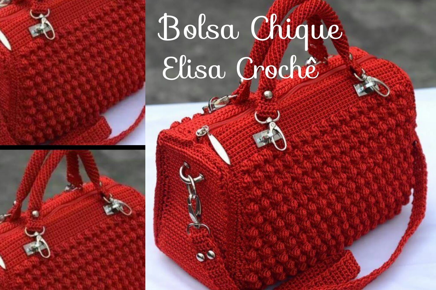 Versão destros : Bolsa chique em crochê ( 2ª parte ) # Elisa Crochê
