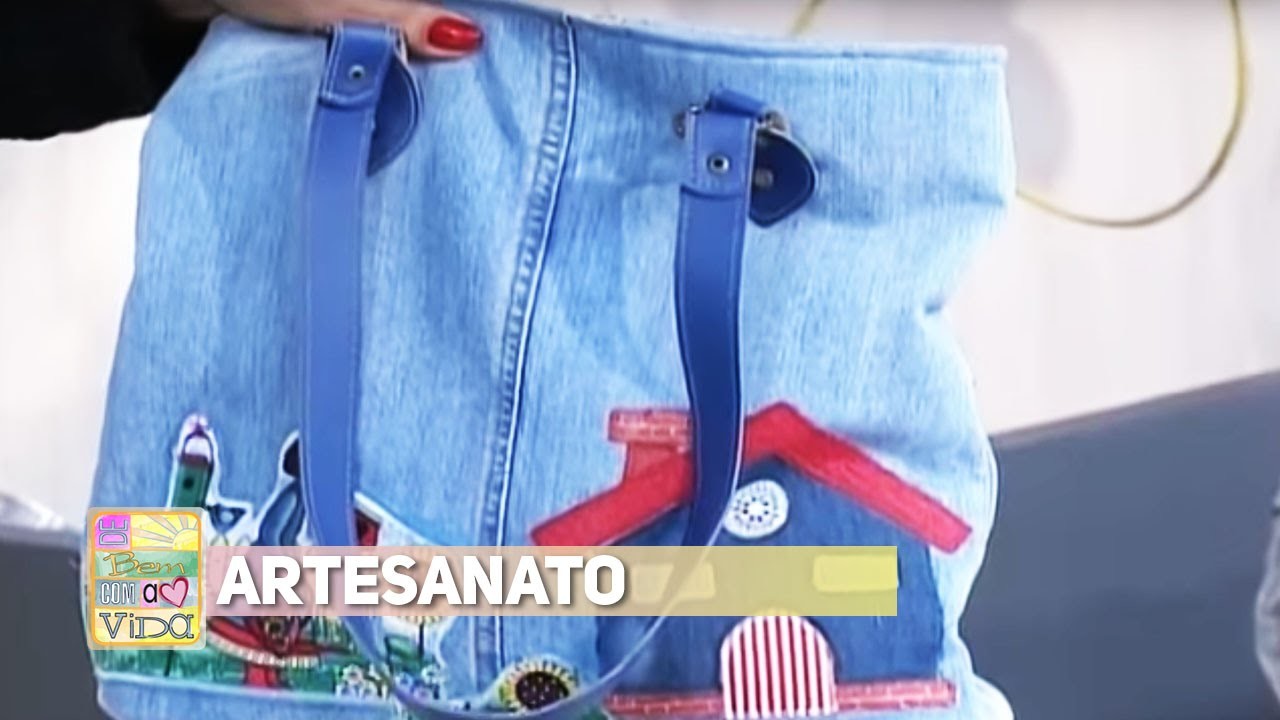 Artesanato - Bolsa de calça jeans