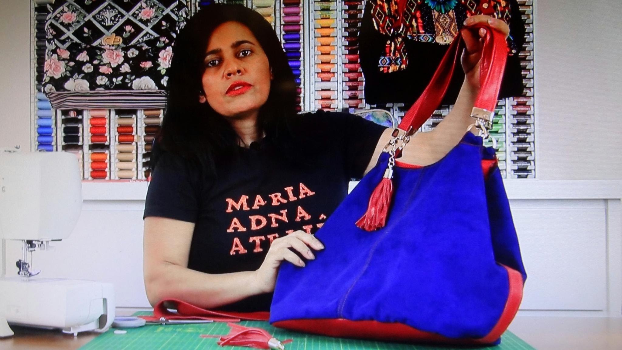 Bolsa sacola Monika - Cursos e vendas de bolsas de tecido é no Maria Adna Ateliê