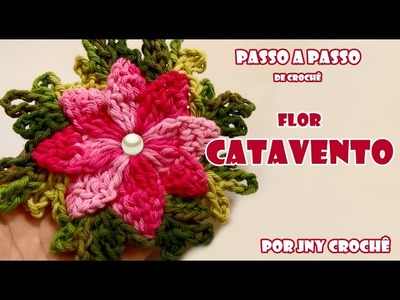 PAP Flor Catavento de crochê - JNY Crochê