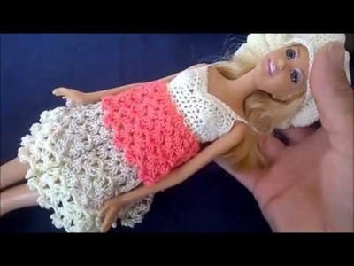 Vestido boneca barbie - passo a passo croche #1