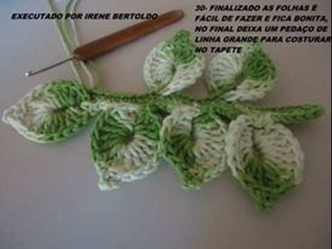 Vídeo aula Folha básica em crochê para aplicar em diversos trabalhos. Cristina Coelho Alves