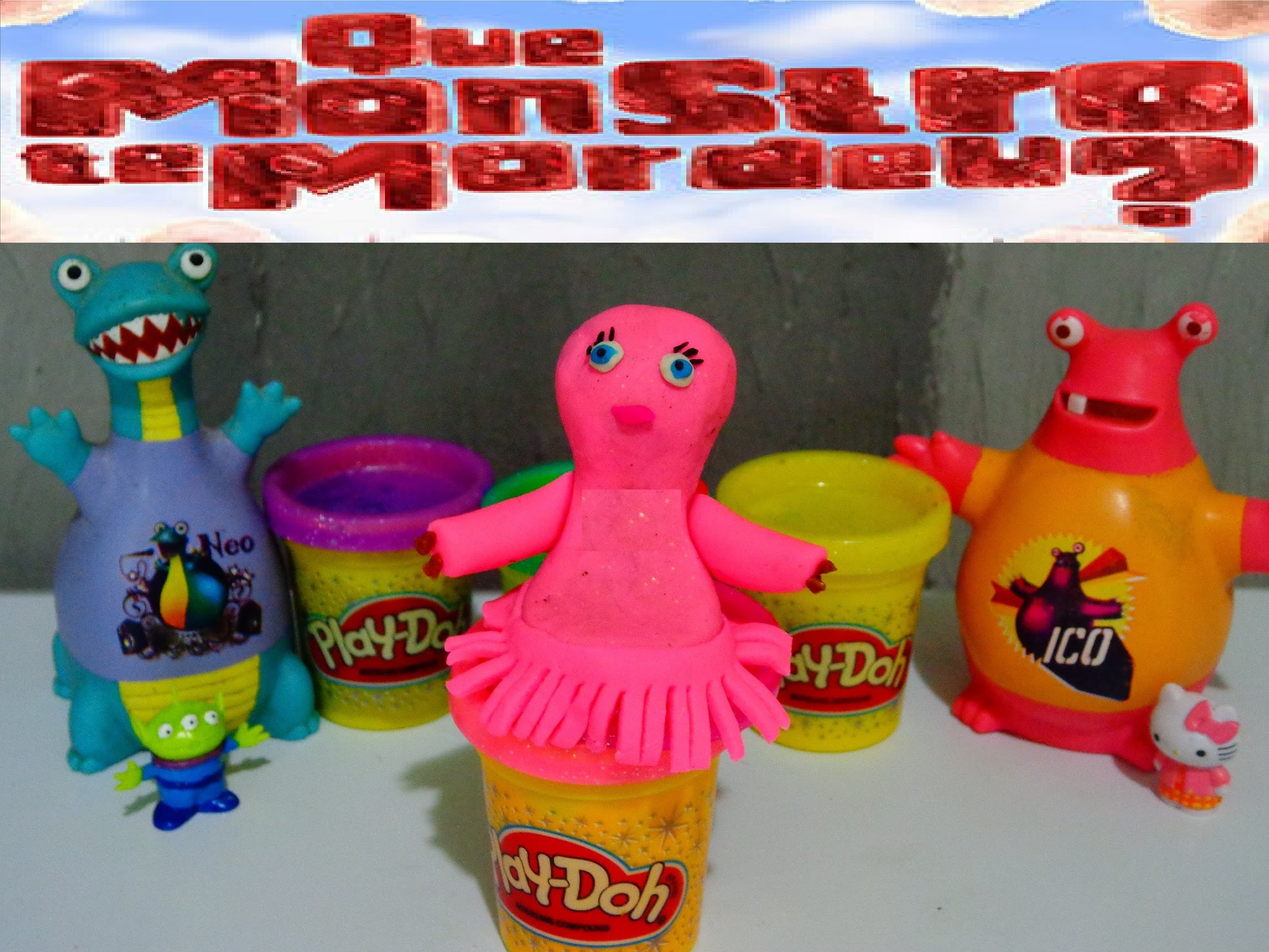 QUE MONSTRO TE MORDEU?  LUISA  Poltrona Rosa com PLAY DOH #1