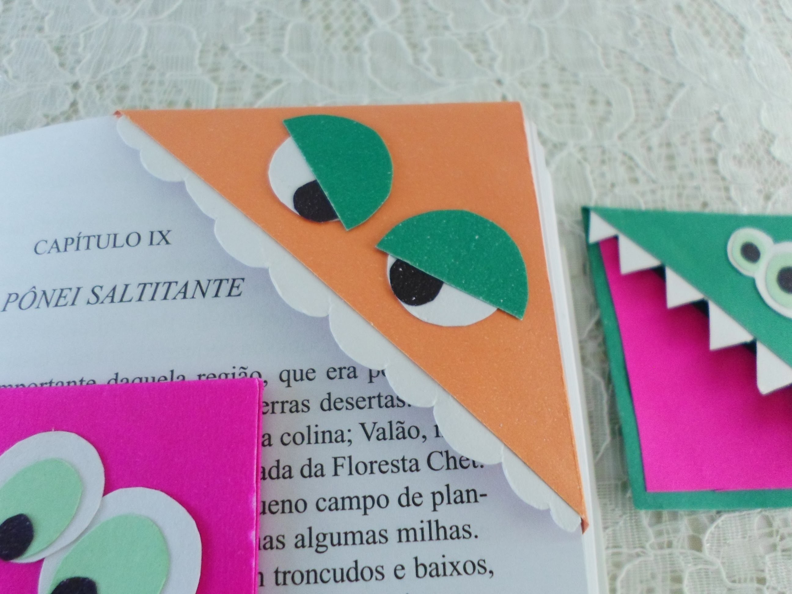 DIY - Marcador de página de monstrinho
