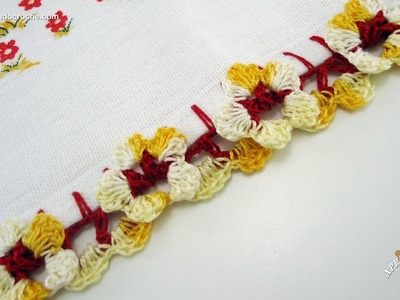 Bico de Crochê Florzinhas - Aprendendo Croche