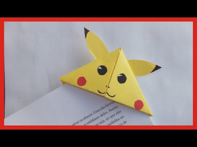Como Fazer marca páginas Pikachu - série Pokemon