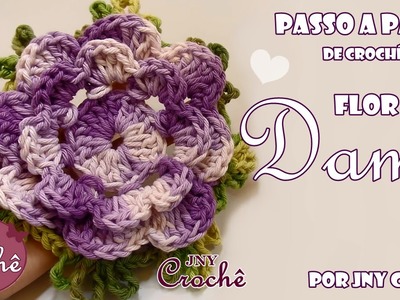 Flor de crochê Dama - JNY Crochê