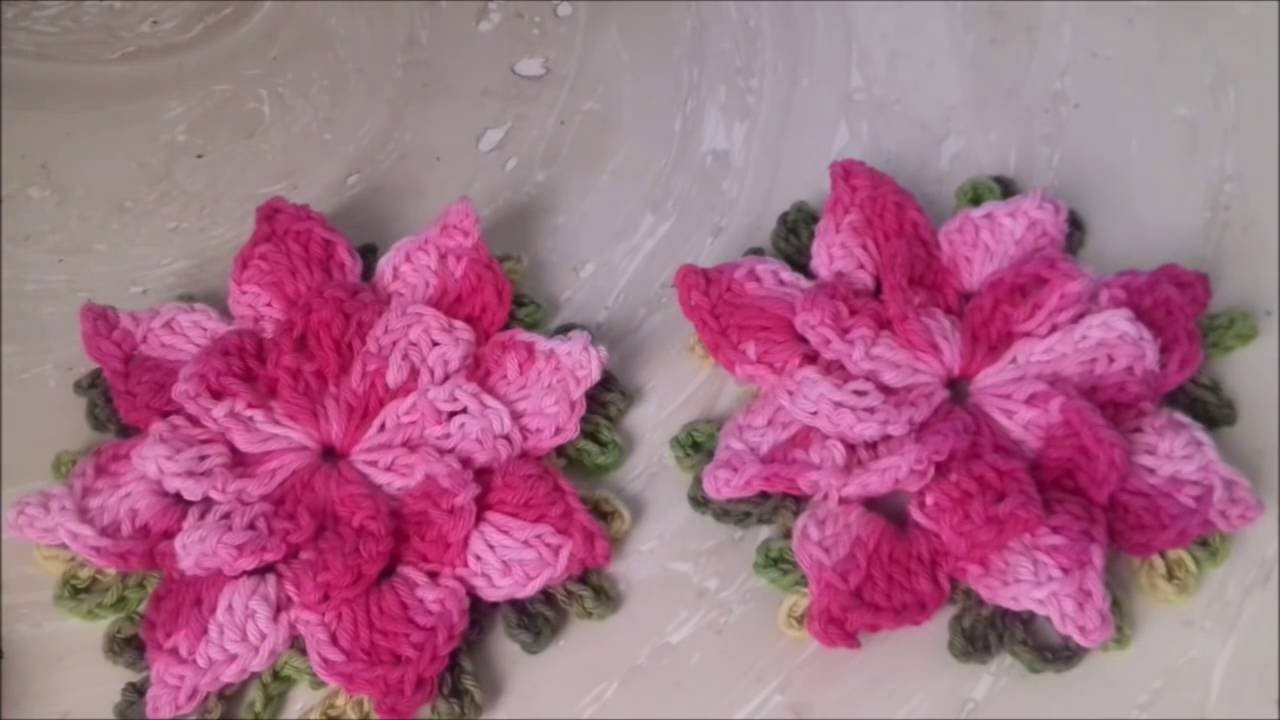 VÍdeo Aula da Flor Catavento em Crochê.  com  Cristina Coelho Alves