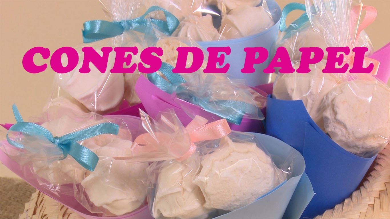 DIY Cone de papel para doces (Decoração festa)