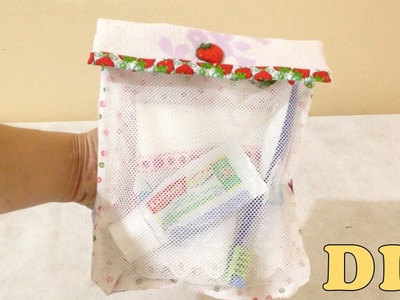 Porta Escova de Dente e Toalhinha - Higiene Bucal de Tecido Sem Costura - DIY Artesanato