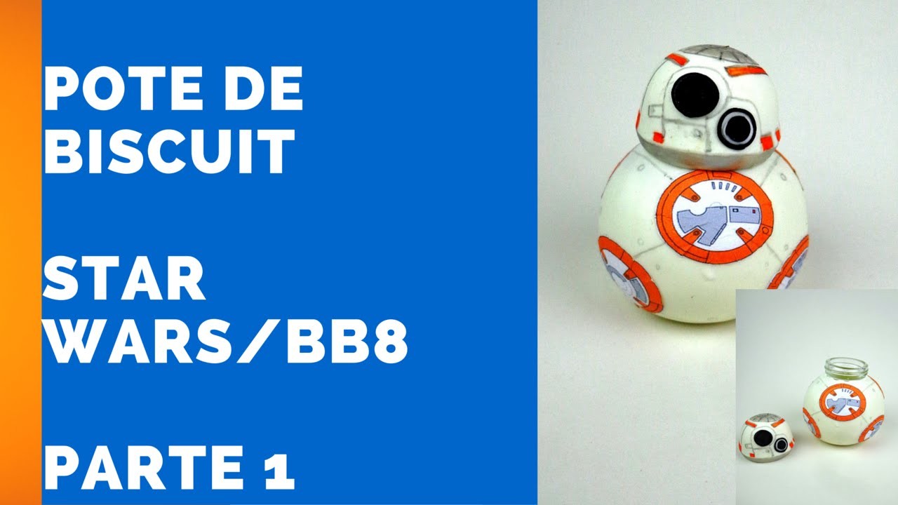 Pote de biscuit do Star Wars.BB8 – Como fazer - Parte 1