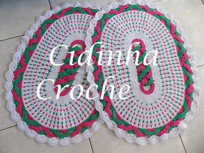 Croche- Jg De Tapetes Elos Coloridos -Passo A Passo- Parte 1.2