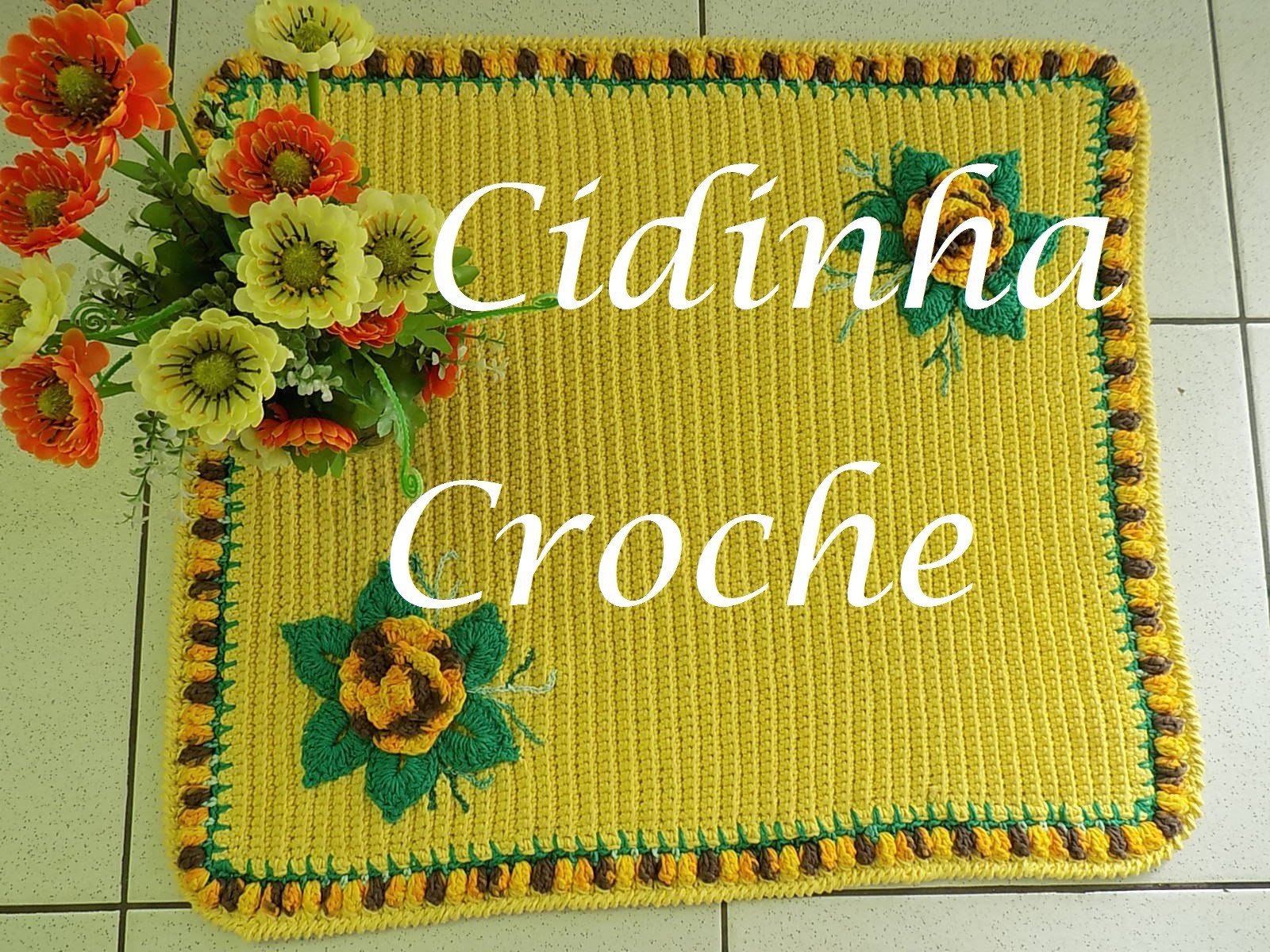 Croche-Tapete Flor De Lis- Passo A Passo- Tutorial Completo