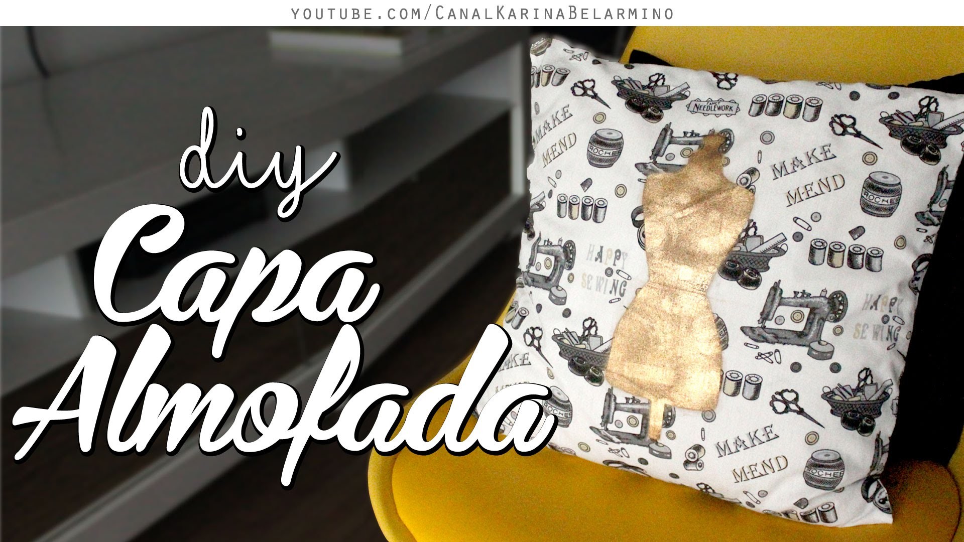 DIY Capa Almofada com estampa em 5min! | Fácil
